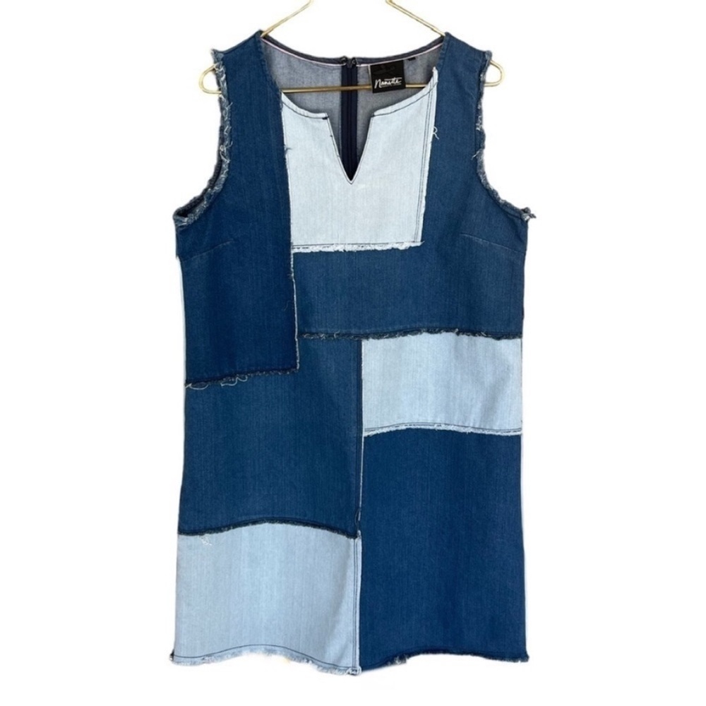 Nanette Lepore Blue Patchwork Dress